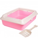 Furrever Friends Purrfect Box Pink with Scoop - large litter box with scoop